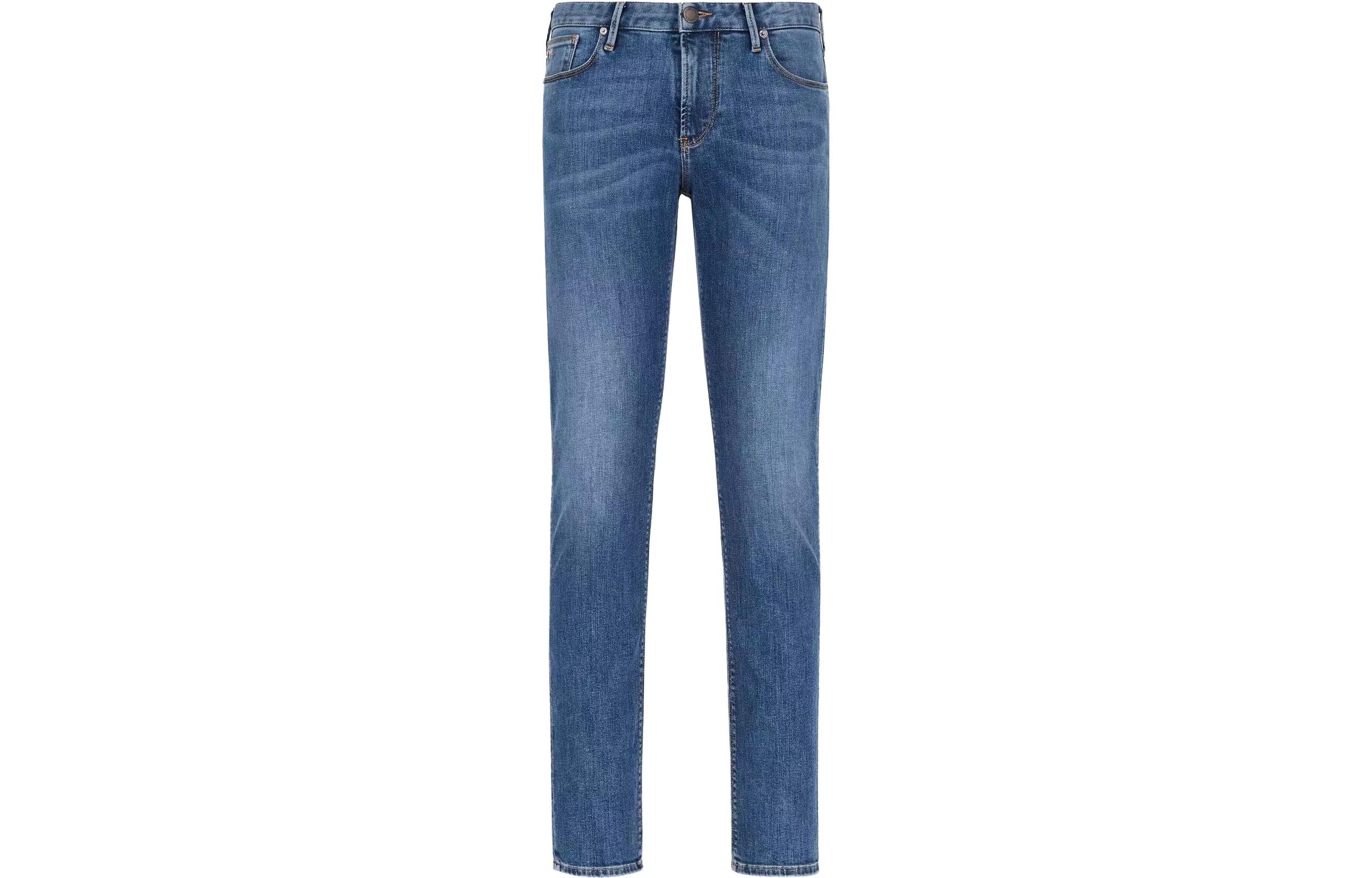 Джинсы J06 Slim fit постиранные 11,5 унций комфортные деним EMPORIO ARMANI, синий — фото 3