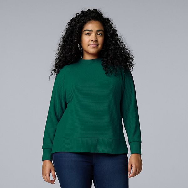 

Уютная туника plus size Simply Vera Vera Wang, Trail Green