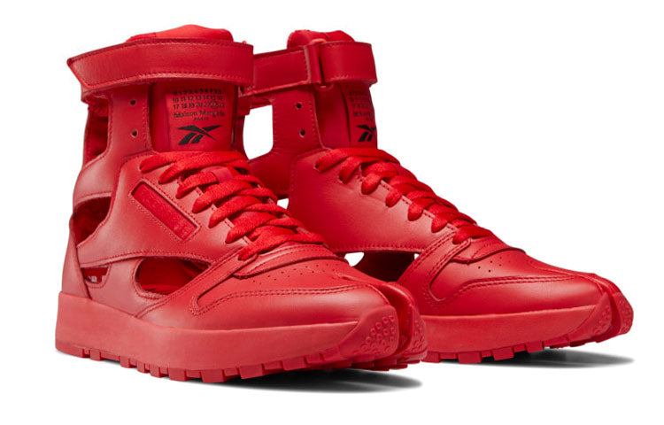 Беговые кроссовки Reebok Maison Margiela x Classic Leather Tabi High 'Vector Red', красный — фото 3