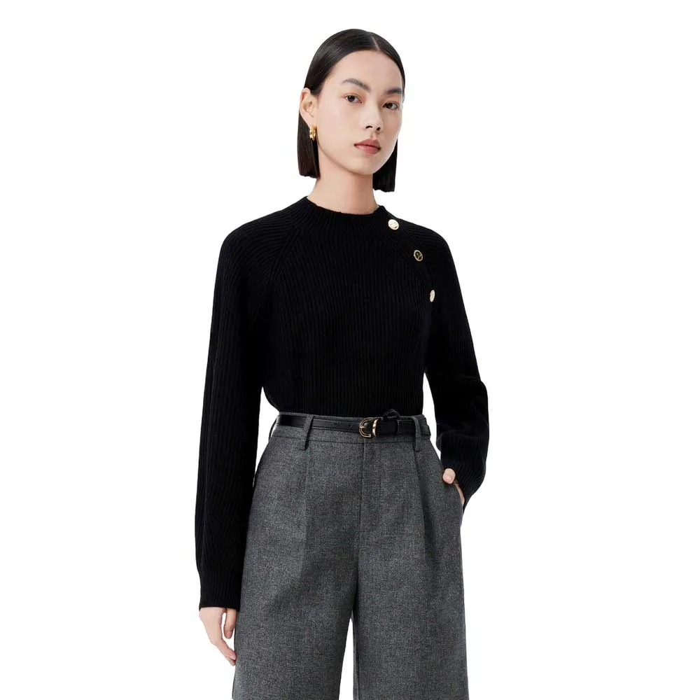 

Свитер Lily Lantern Sleeve Knit, черный