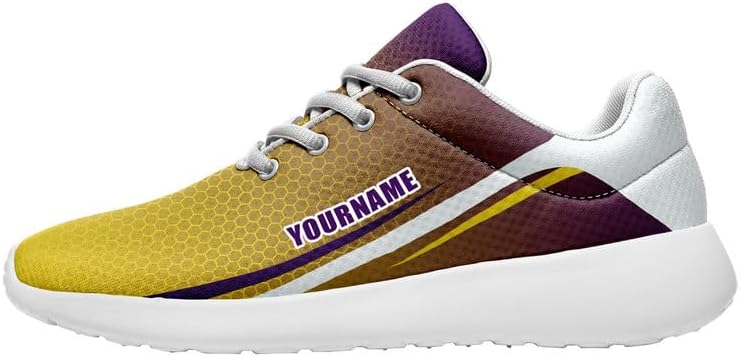 

Кроссовки с индивидуальным названием, широкий размер, для бега, для мужчин и женщин, удобные, легкие, унисекс, для тенниса и спортзала Awsole, белый/желтый/фиолетовый