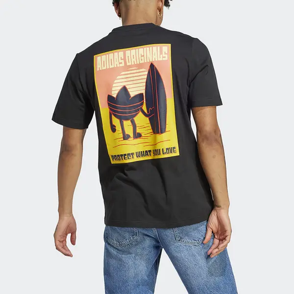 Футболка adidas originals Graphic Planet Tee 'Black', черный — фото 3