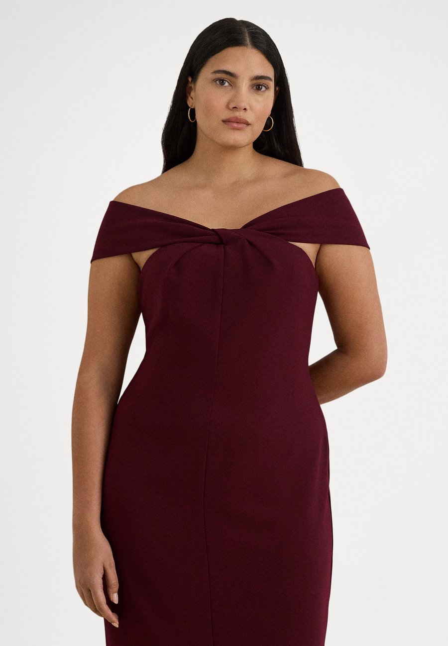 

Платье Lauren Ralph Lauren Woman TWIST-FRONT CREPE COCKTAIL DRESS, Dark Garnet/Dark Red