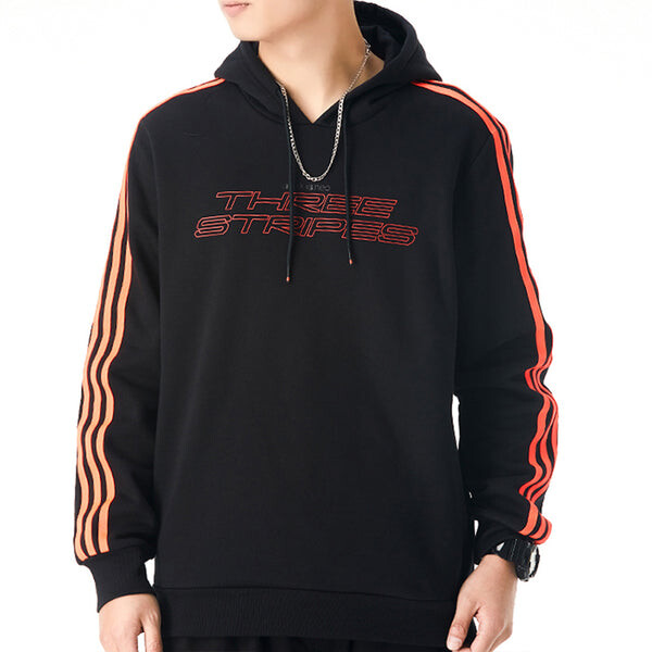 Толстовка adidas M Fav Nn Hd logo Printing Fleece Lined Stay Warm Sports Pullover Black, черный — фото 3