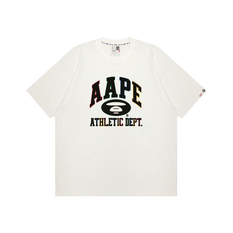 

BY *A BATHING APE Хлопковая футболка с принтом логотипа Aape, белый