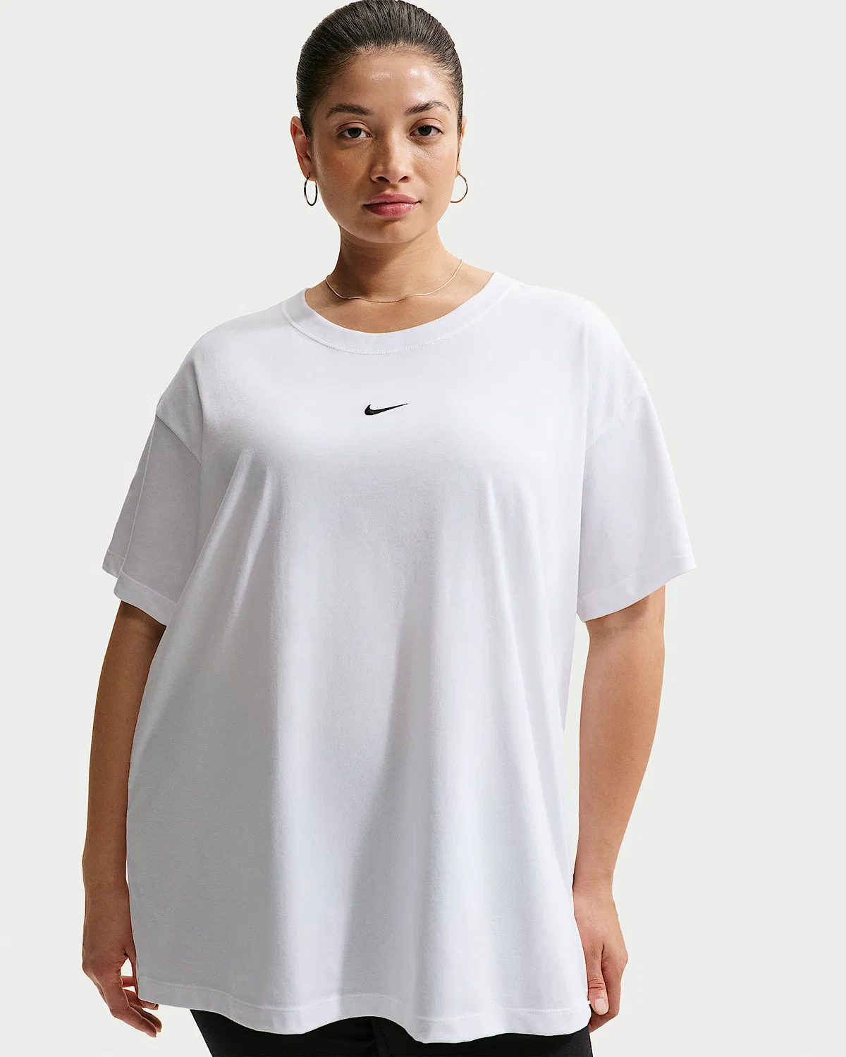 Женская оверсайз футболка (плюс сайз) Nike Sportswear Classic, White/Black
