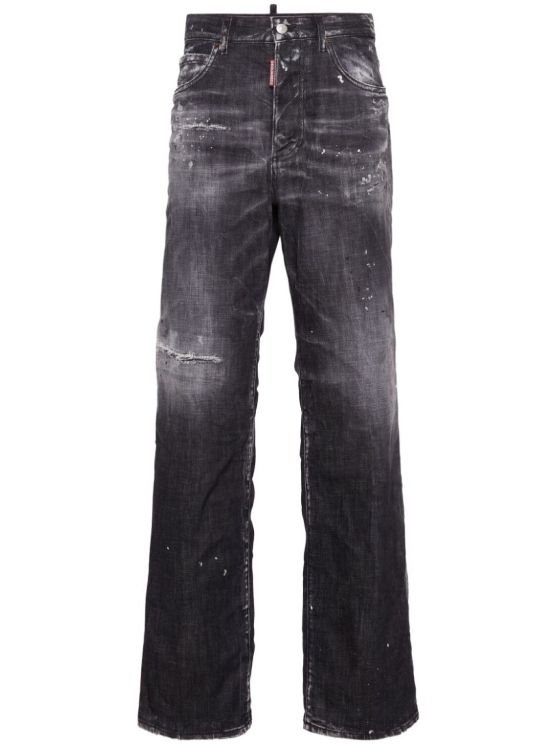 

DSQUARED2 прямые джинсы с эффектом потертости, черный