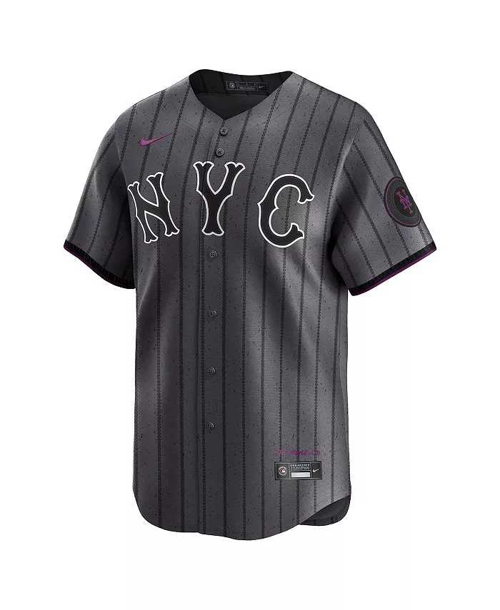 Мужская серая футболка New York Mets City Connect Limited Nike — фото 2