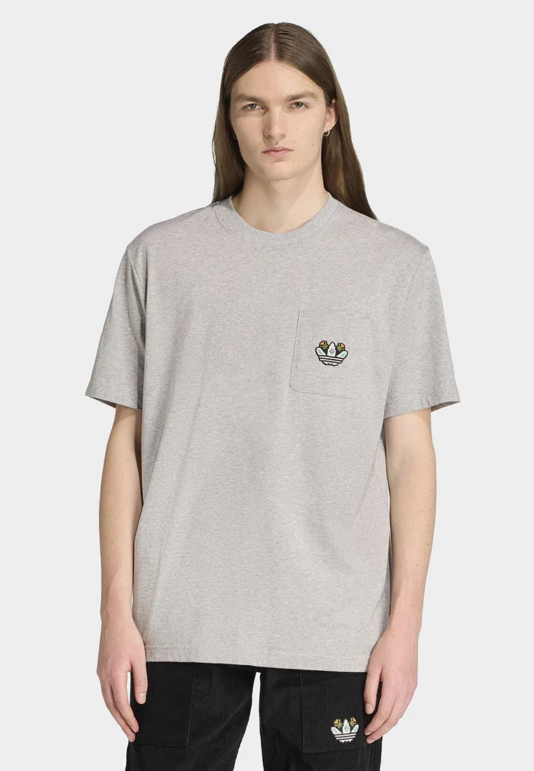 Футболка свободного кроя, Monogram Adidas, серый
