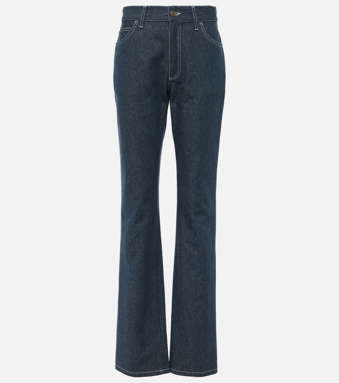 

Nedar прямые джинсы с высокой посадкой Loro Piana, Surge Blue
