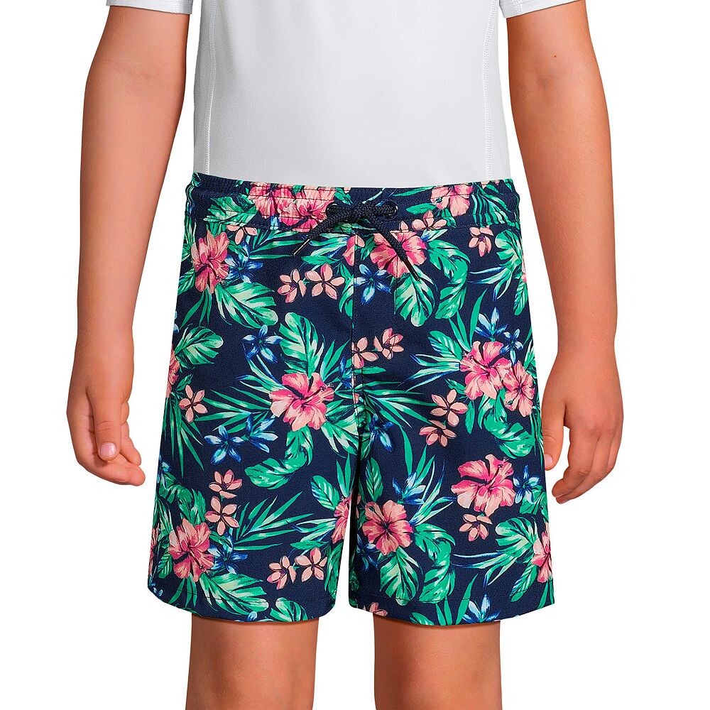 

Активные плавки Lands' End для мальчиков 2–20 лет, цвет Navy Rosella Floral