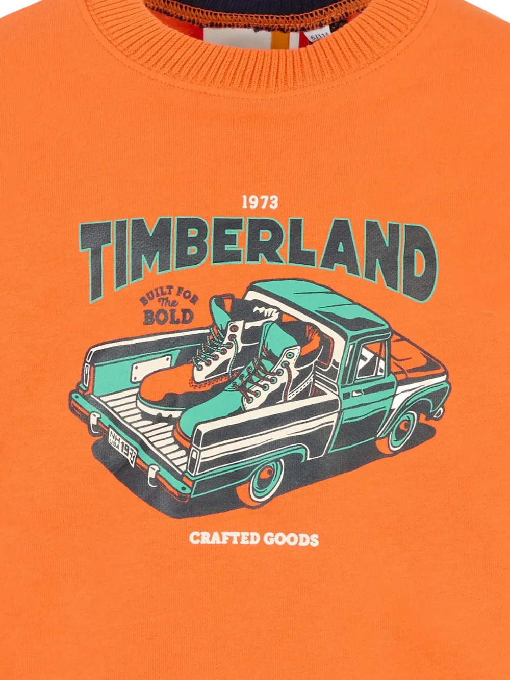 Толстовка с принтом Timberland Kids, оранжевый — фото 2