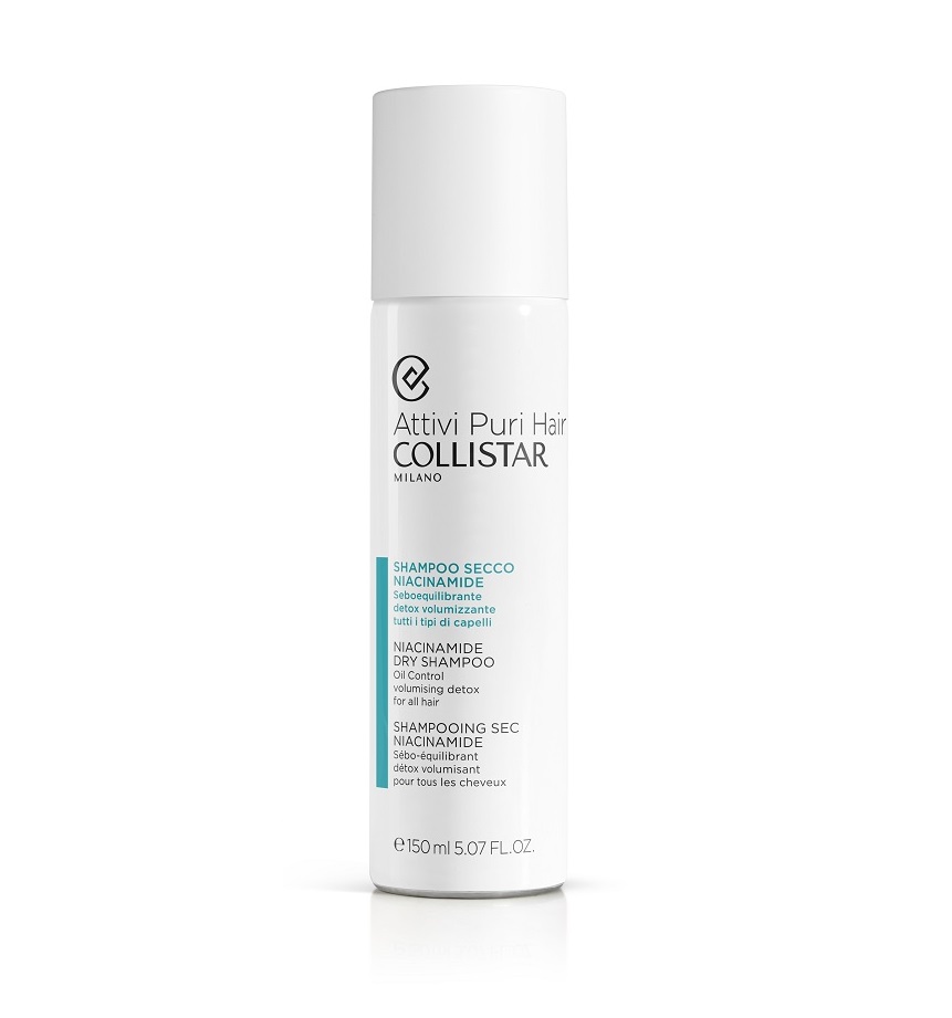 

Шампунь для сухих волос attivi puri niacinamide dry shampoo oil control volumising detox Collistar, 150 мл