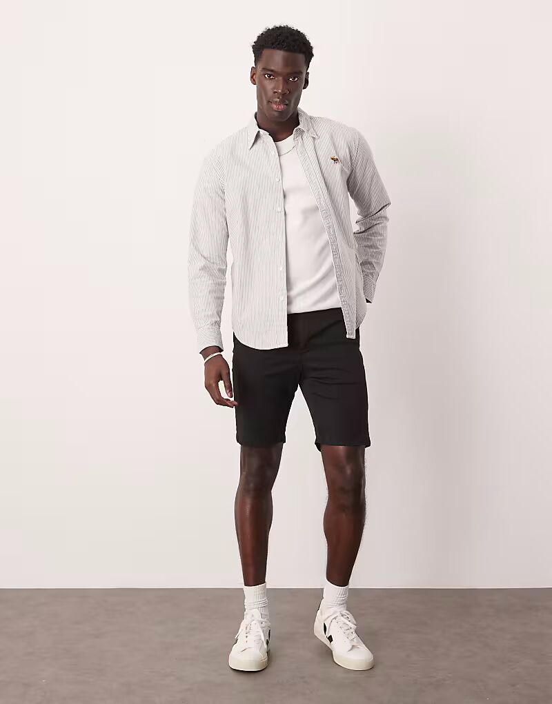 

Выбранные узкие шорты-чинос Homme черного цвета Selected Homme