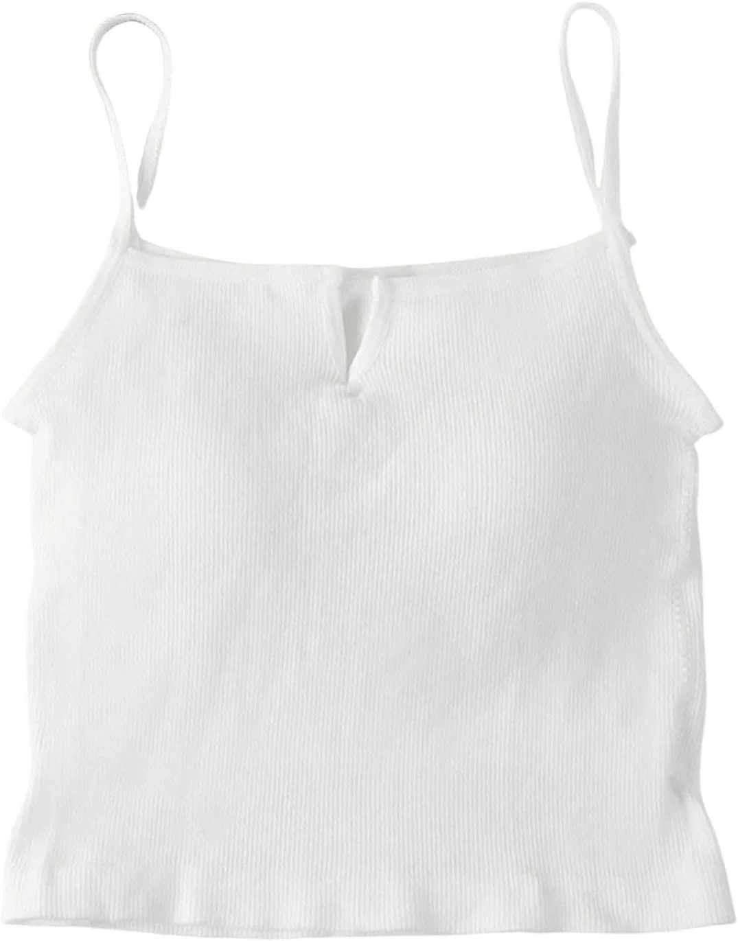 Топ-танк с встроенным бюстгальтером Ribbed Camisole, Y2K Athletic, Generic, White — фото 4