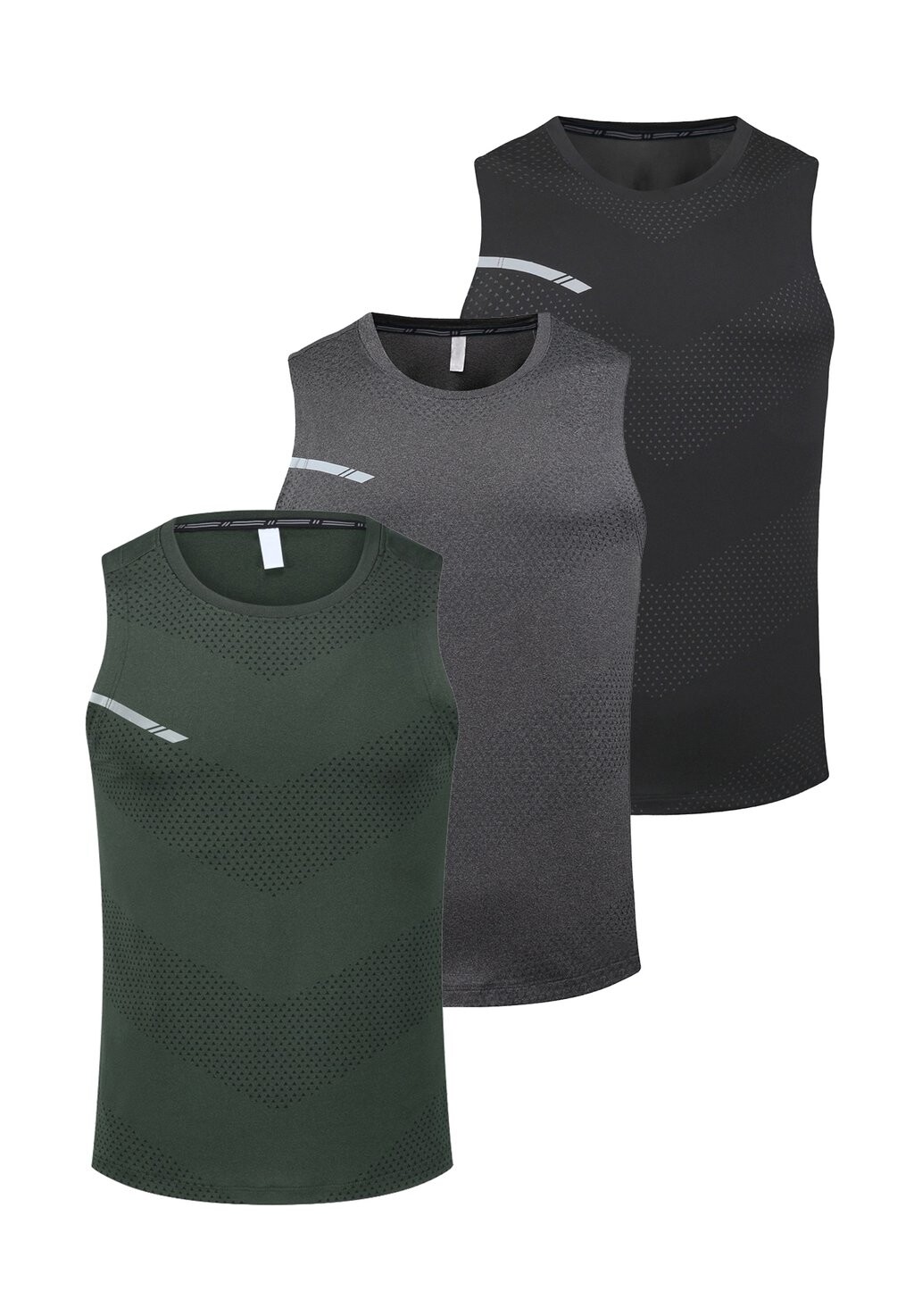 

Топ TANK TOP SUMMER QUICK-DRYING MUSCLE FIT SLEEVELESS PACK Allthemen, черный