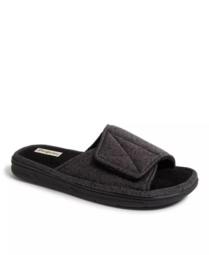 

Мужские домашние тапочки Chase Marled Knit с регулируемым ремешком для душа Dearfoams, черный