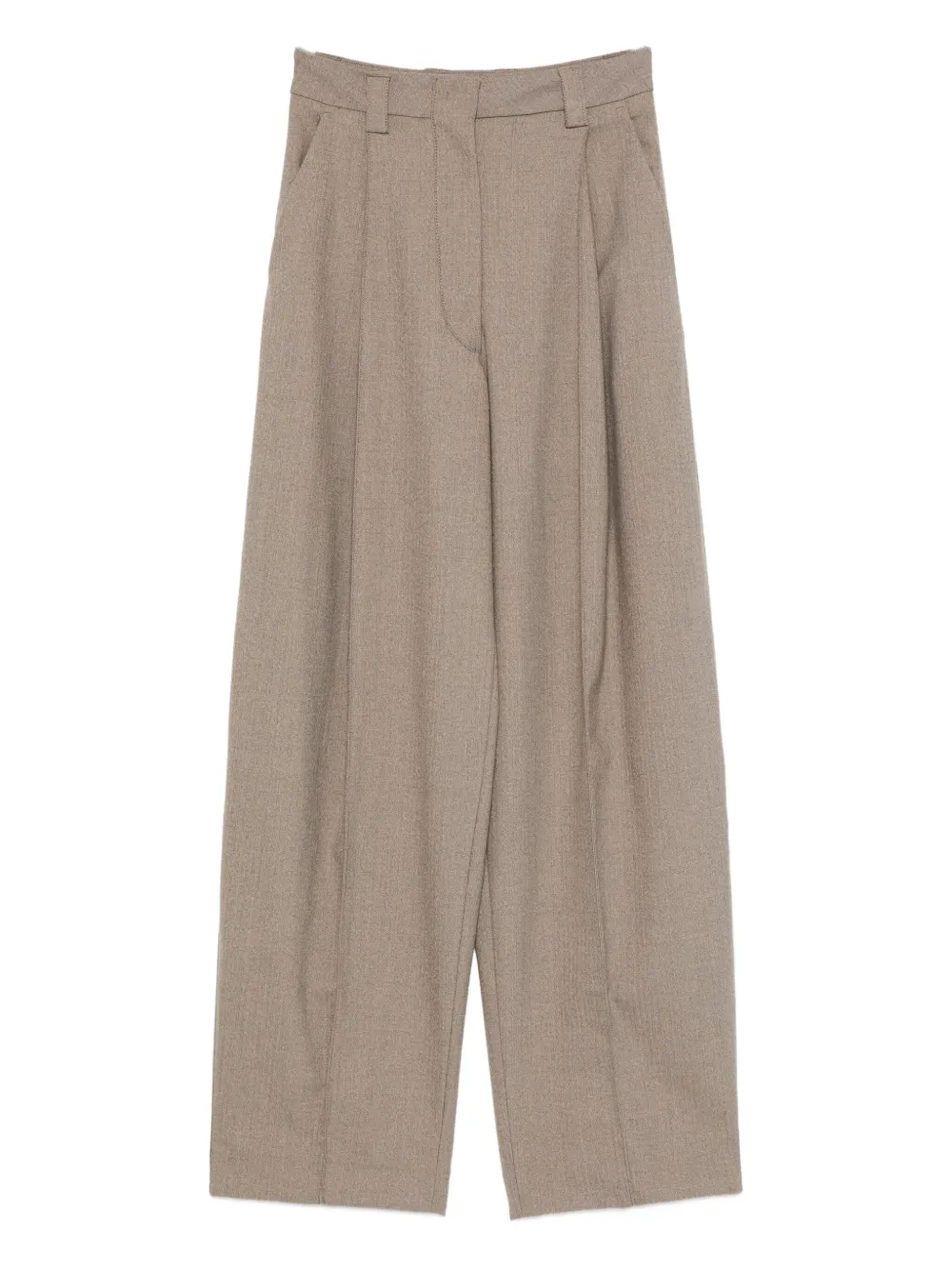 

Плиссированные брюки прямого кроя Thelatest, нейтральный