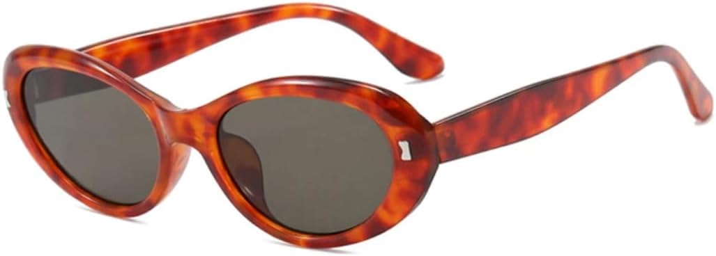 

Солнцезащитные очки с защитой UV400 | Оправа «кошачий глаз» с маленькими заклепками | Для женщин и мужчин, для занятий спортом на открытом воздухе и вождения DSVIGF, Leopard Green