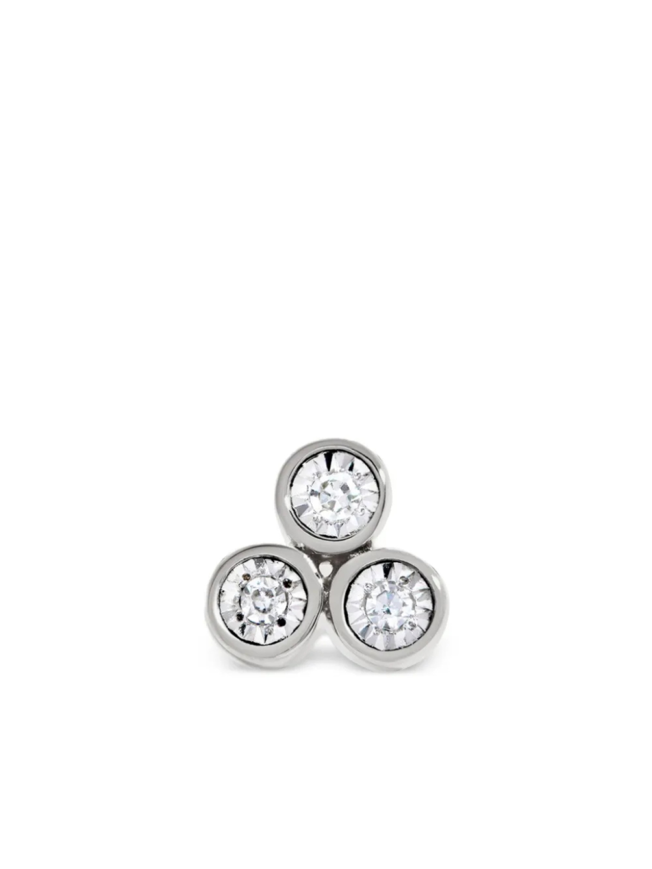 

Monica Vinader серьга Diamond Cluster из белого золота, серебряный
