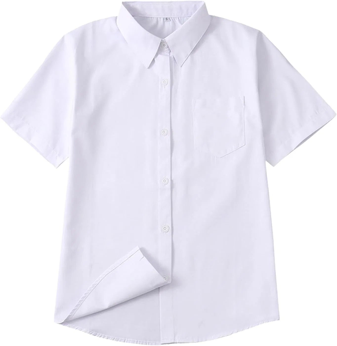 Блуза, полуприлегающая, Short Sleeve, Regular Collar, белый