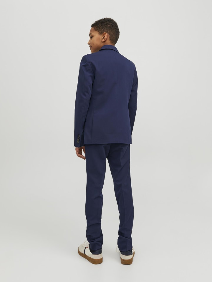 JACK & JONES Junior Комплект из двух однобортных пиджака и брюк в средневековом синем цвете — фото 4