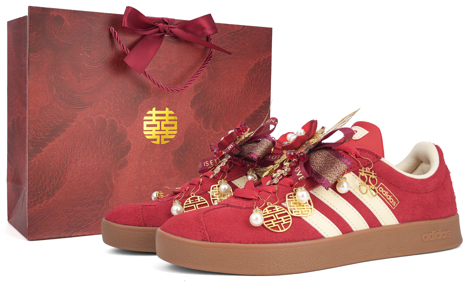 

Vl Court Classic свадебные обувь устойчивые к истиранию низкие кроссовки для скейтбординга унисекс Adidas, красный