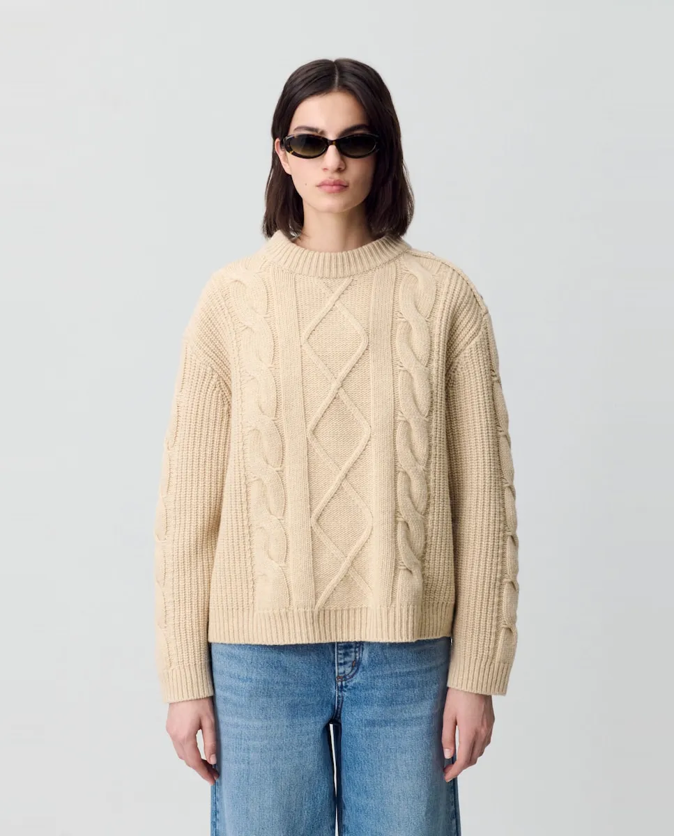 

Женский толстый и свободный свитер Claudie Pierlot, бежевый