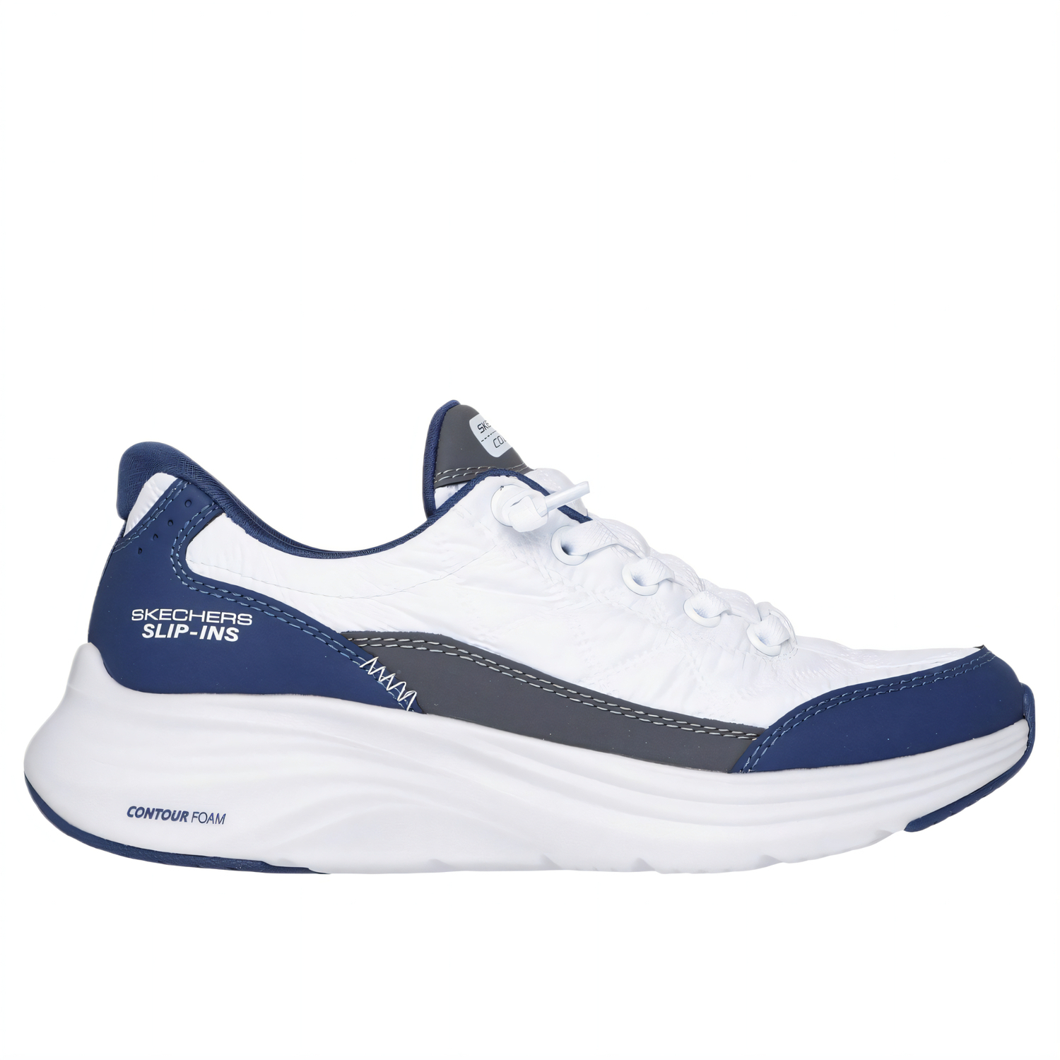 Skechers Повседневные детские ботинки low top с контурной пеной для комфортной посадки marine white для детей 3-7 лет — фото 3