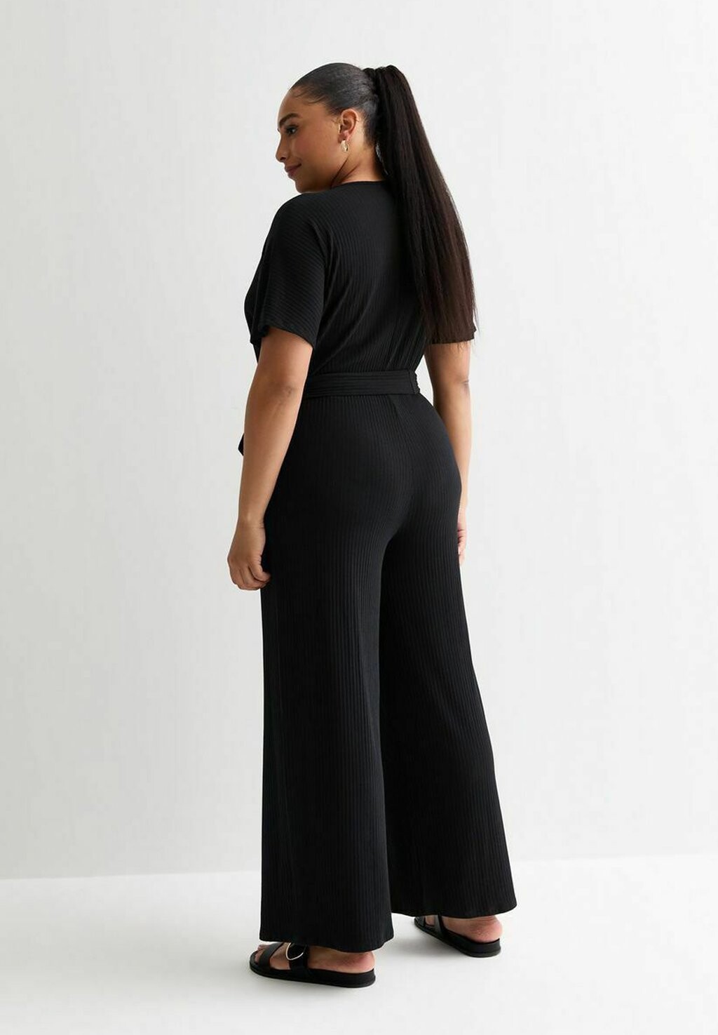 

Комбинезон RIBBED WRAP New Look Curves, черный
