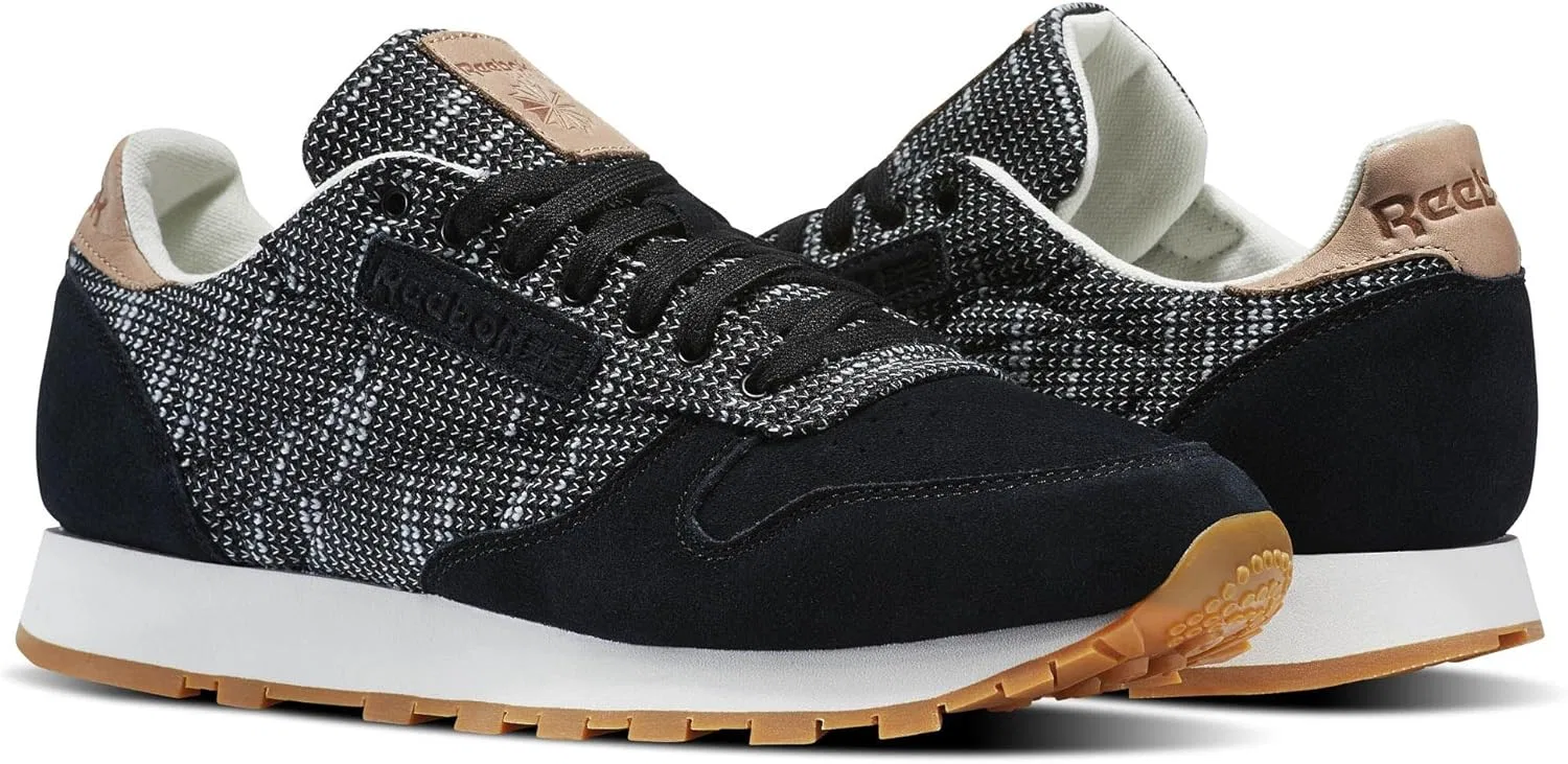 Мужские кожаные кроссовки для фитнеса Reebok Cl, Schwarzstark Grey Sand Stone Gum — фото 3