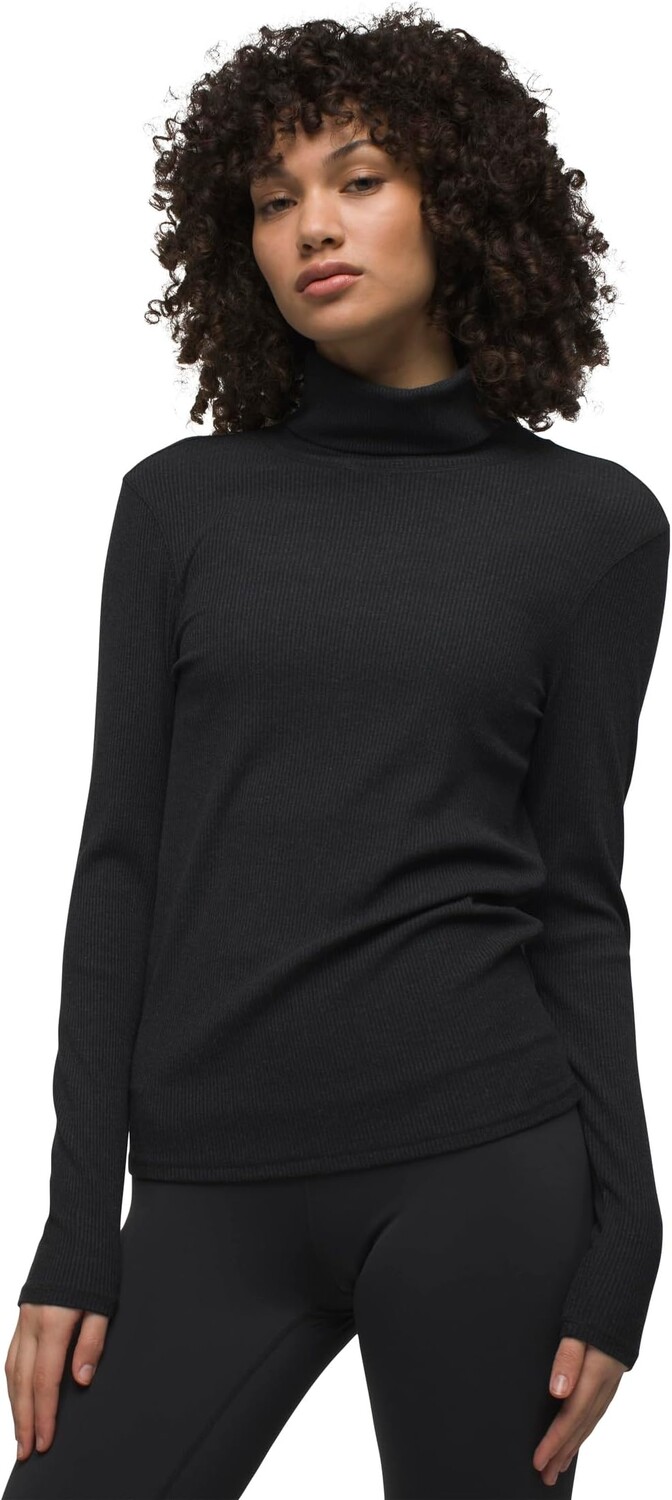 

Водолазка в рубчик тонального крема Prana, цвет Black Heather