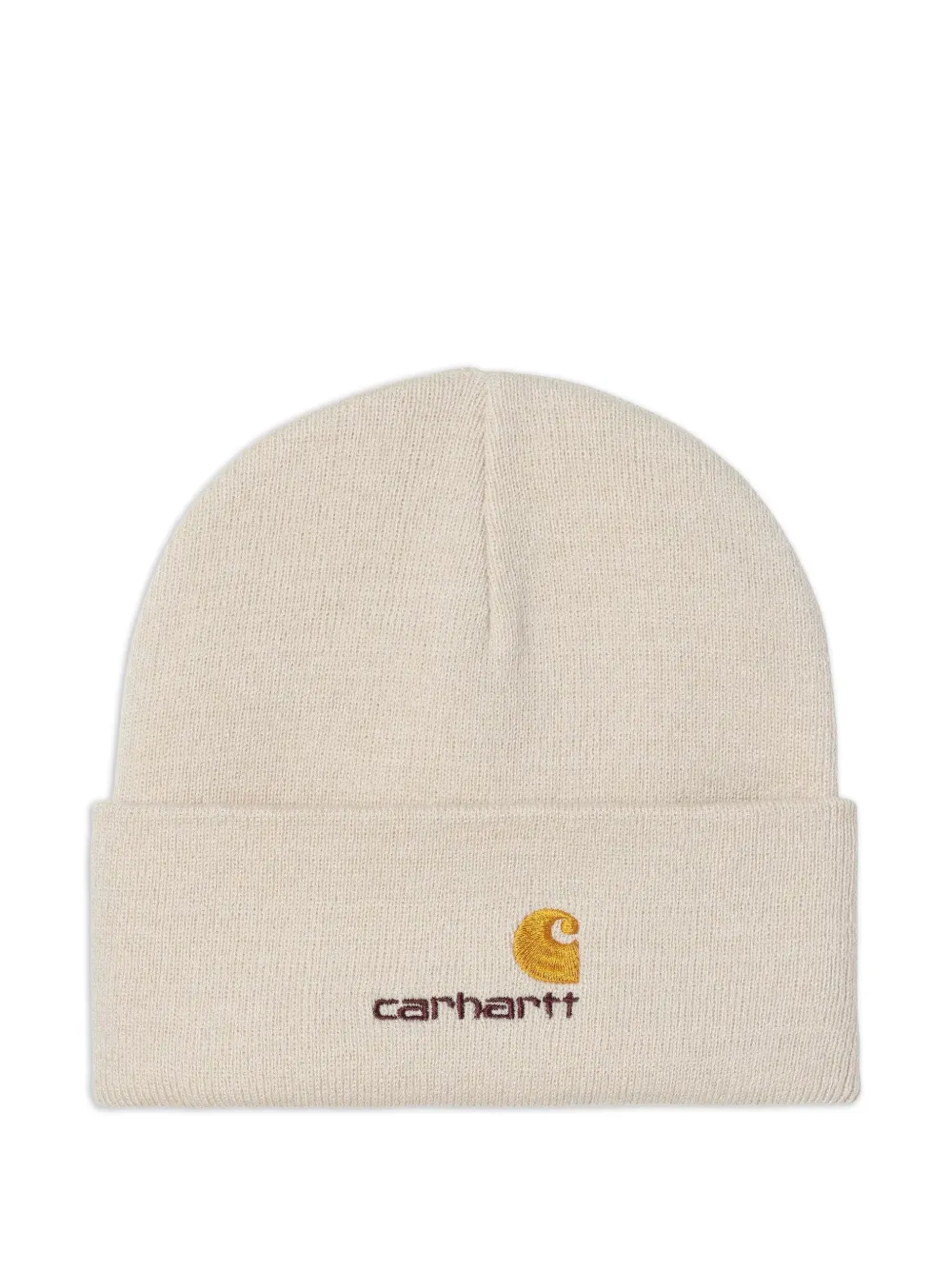 

Шапка бини American Script с вышитым логотипом Carhartt Wip, бежевый
