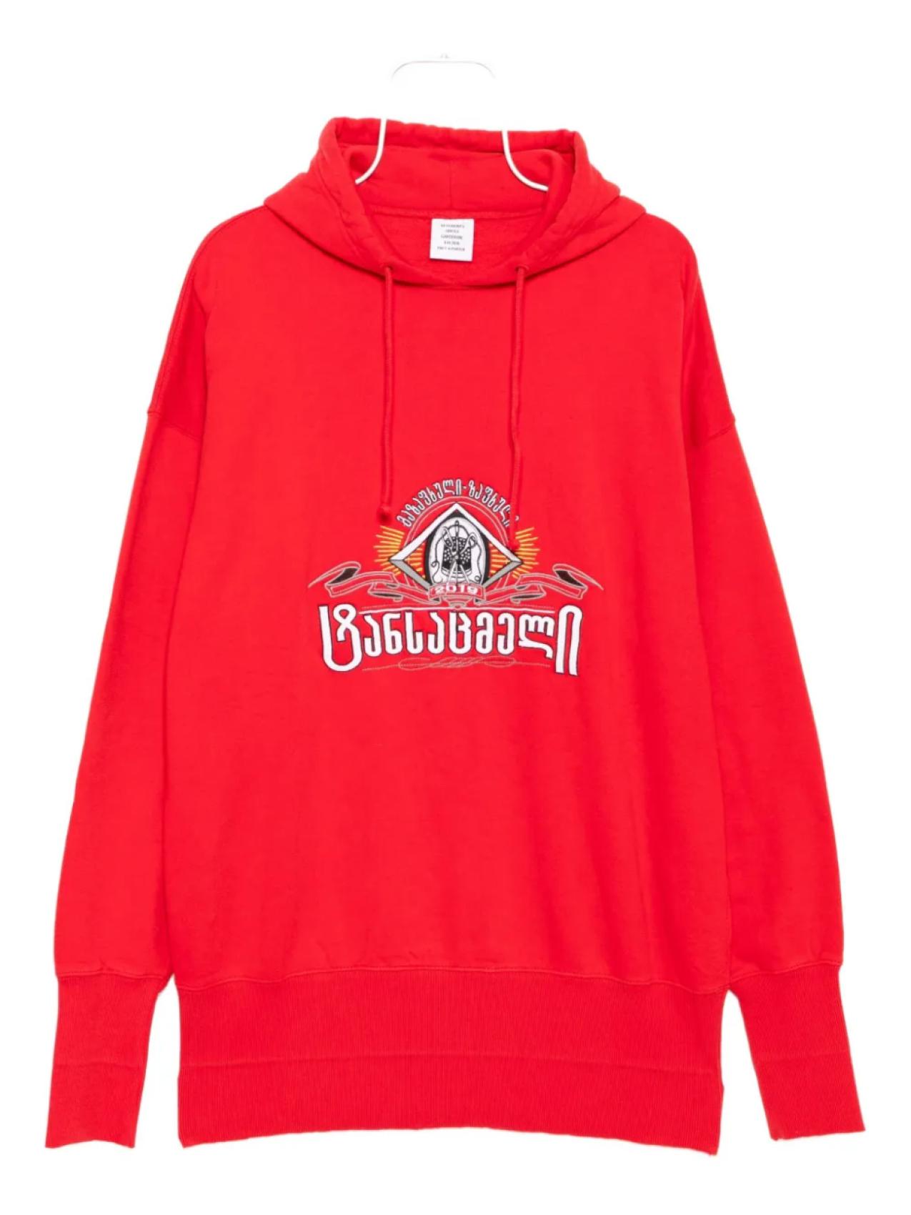 

VETEMENTS худи с вышивкой, красный