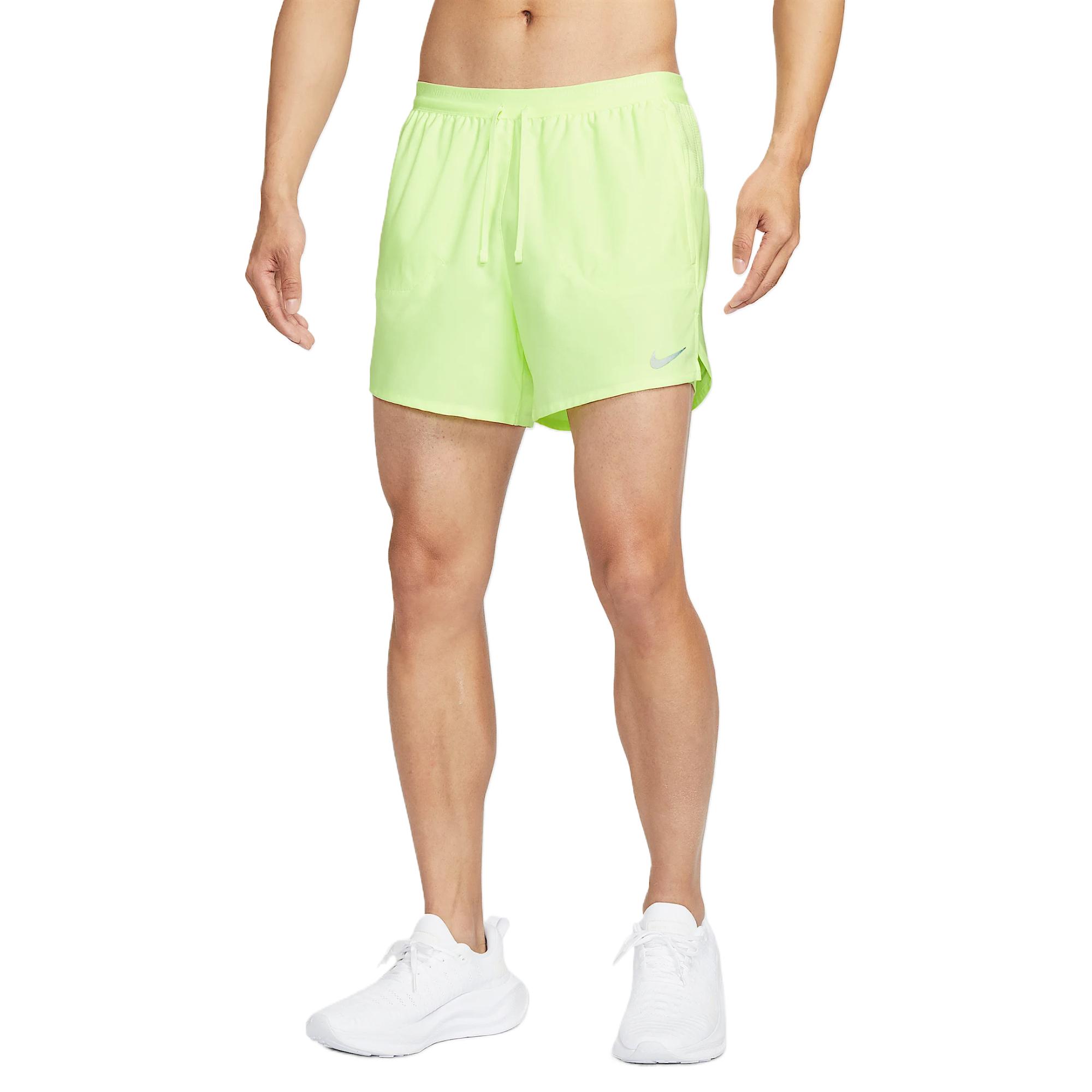 Nike Мужские спортивные шорты Dri Fit светло-желто-зеленый — фото 3