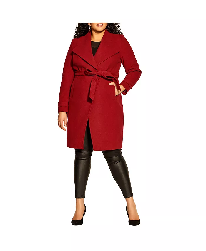 

Пальто Plus Size So Sleek CITY CHIC, красный