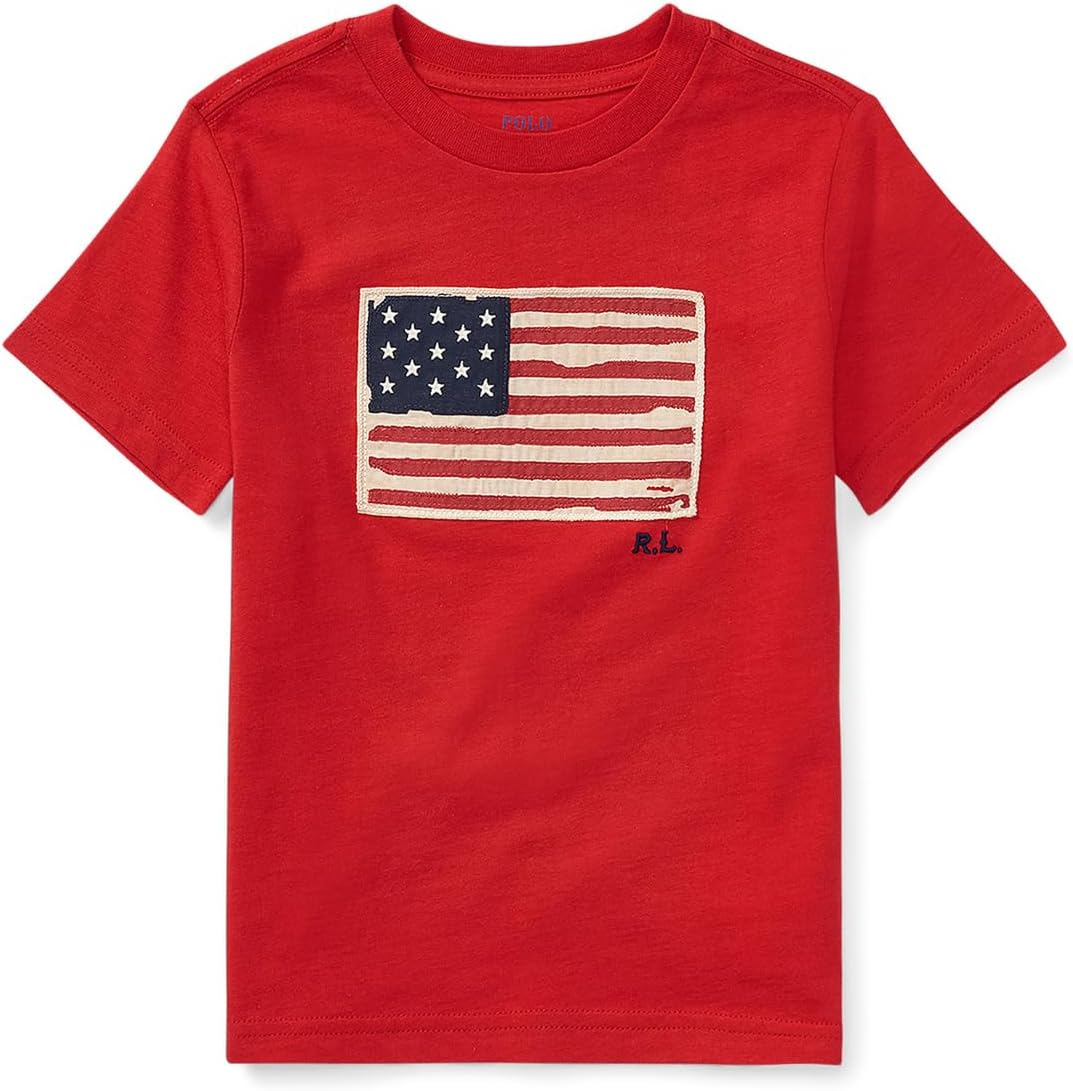 

Футболка Polo Ralph Lauren Kids Flag Cotton Jersey Tee, цвет RL 2000 Red