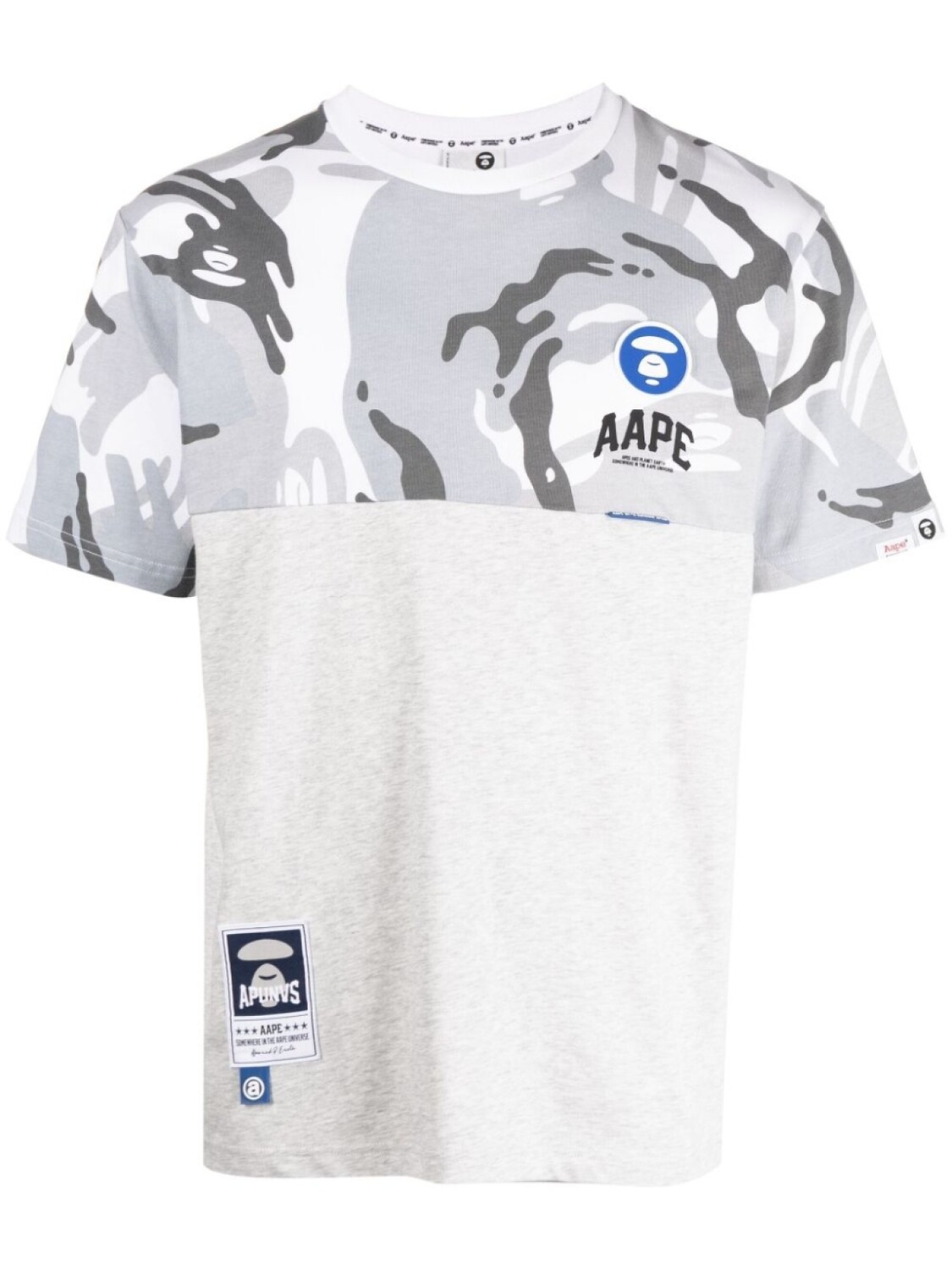 

A Bathing Ape футболка с камуфляжным принтом, серый