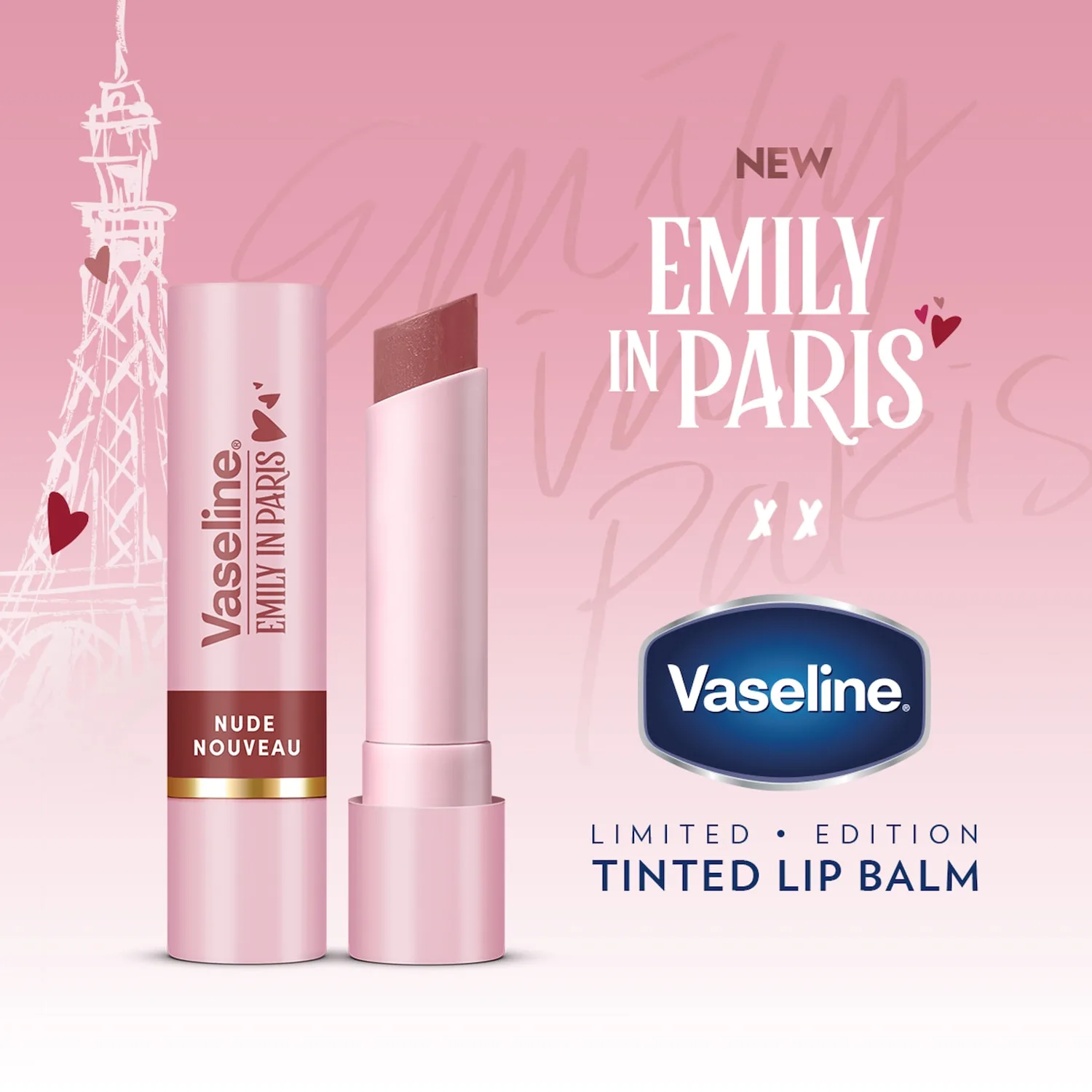 Оттеночный бальзам для губ «Эмили в Париже» Vaseline, 1 шт — фото 2