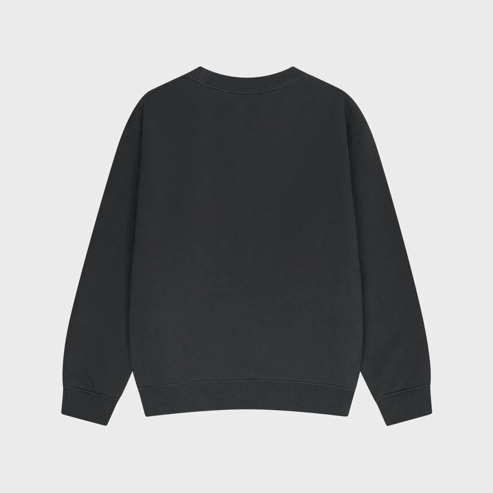 Детский угольный свитшот с цветочным медведем Classic Logo Regen от Marithé Kids — фото 3