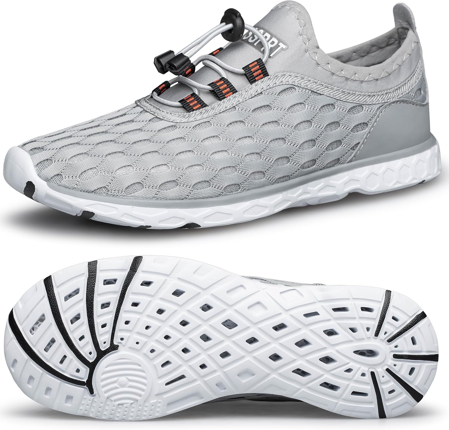 

Мужские водные кроссовки DOUSSPRT, быстросохнущие спортивные аква обувь, светло-серый