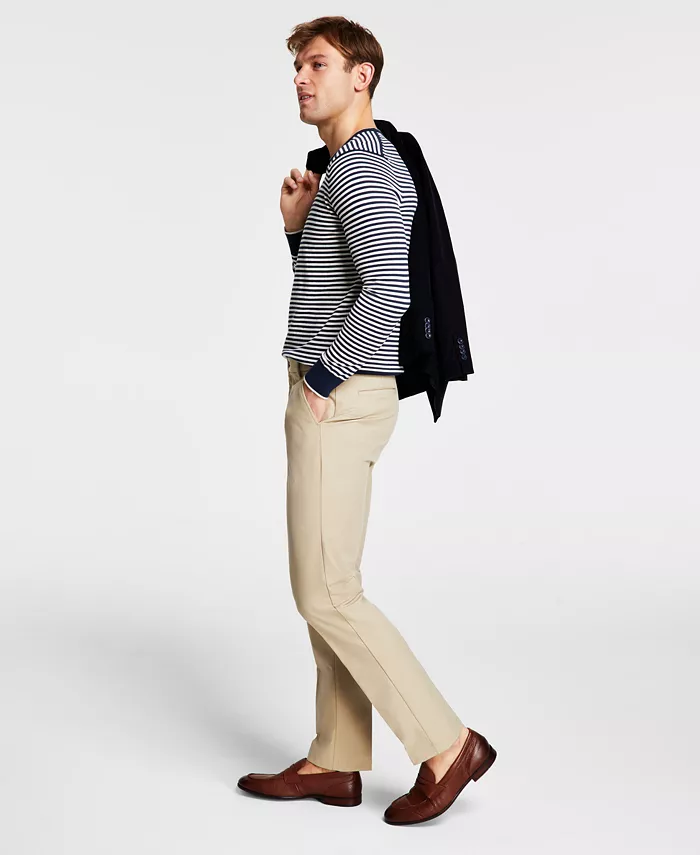 

Мужские классические хлопковые брюки с эластаном Performance Pants Michael Kors, коричневый/бежевый