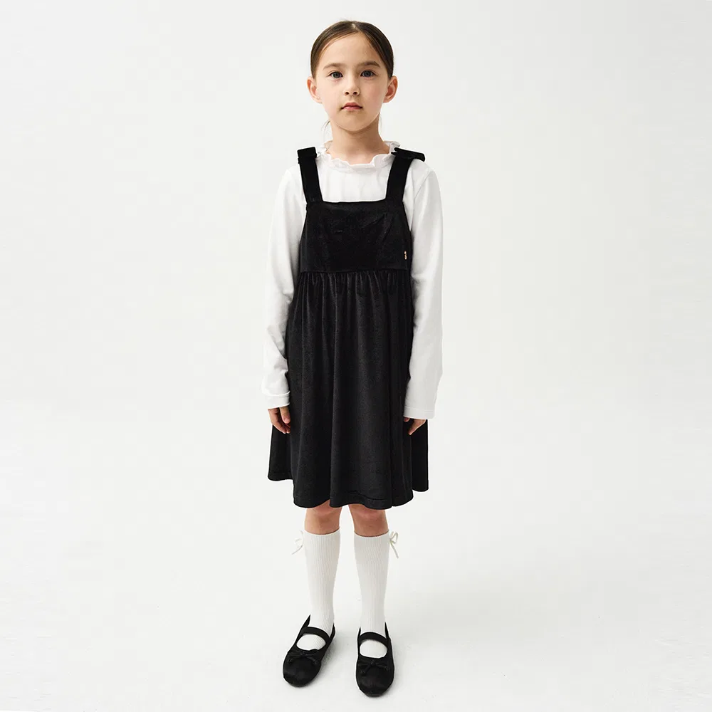 Детское бархатное платье Enfant, чёрное, от Marithé Kids