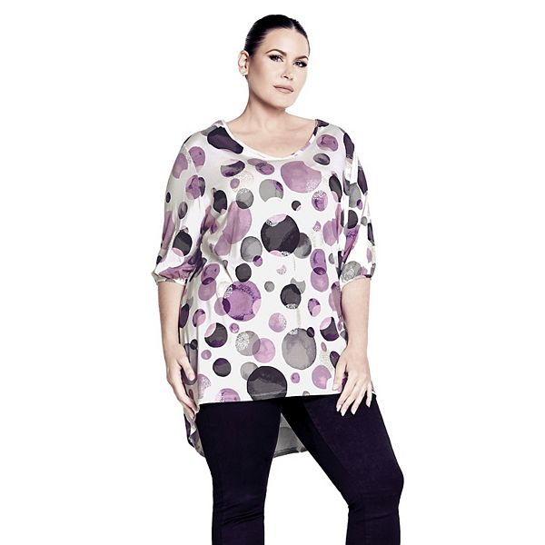 

Топ Leila для женщин plus size Avenue, Purple Floating Spot