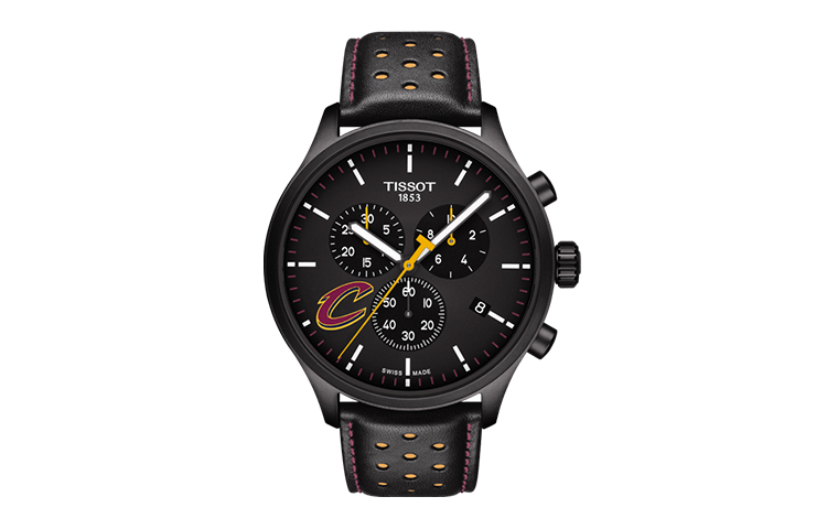 

TISSOT Часы Speed Run Series Quartz Movement Men's Watch Watch 45mm Black Dial Stainless Steel Case Leather Strap, Black Dial