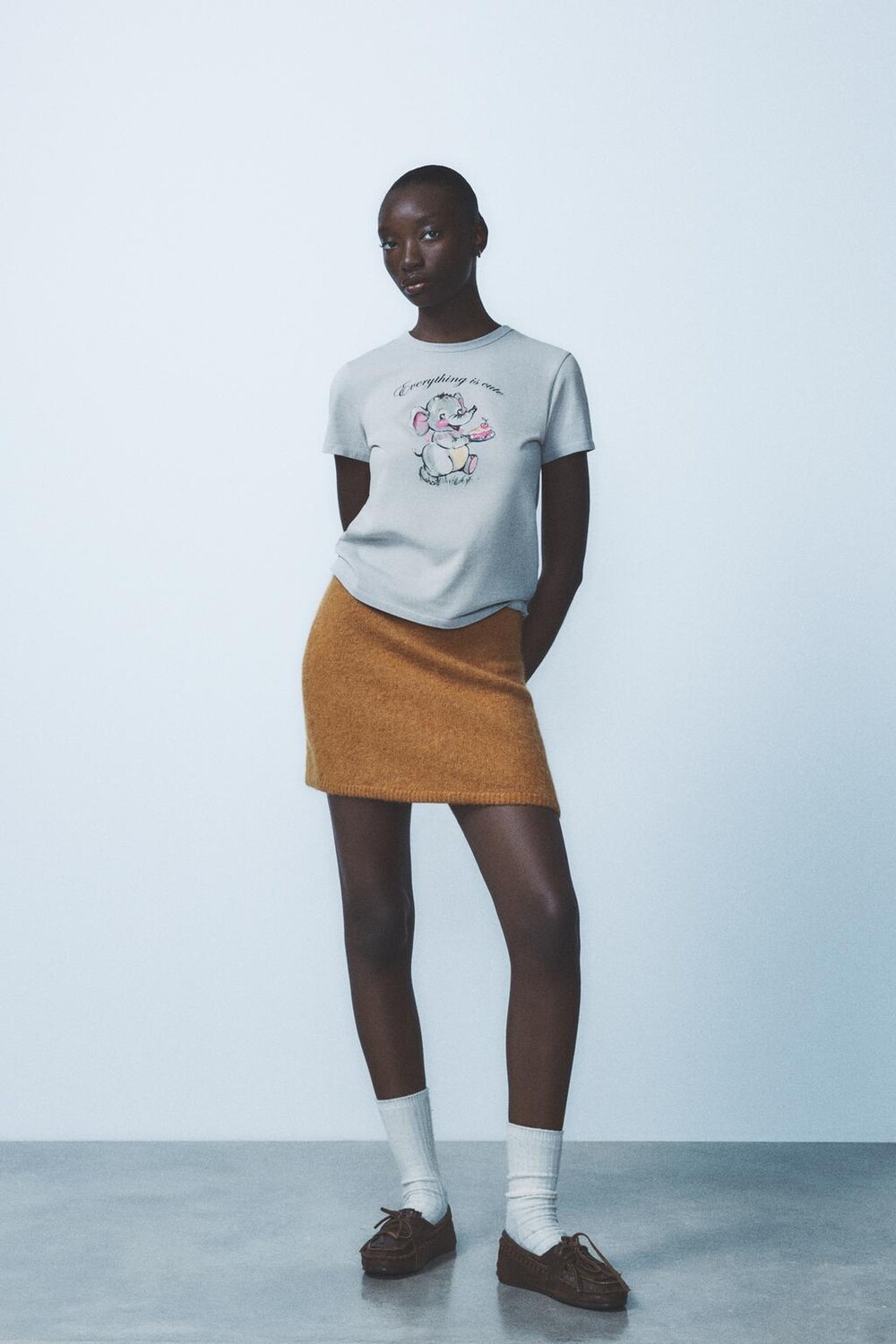 

Футболка с эффектом выцветания ZARA, синий