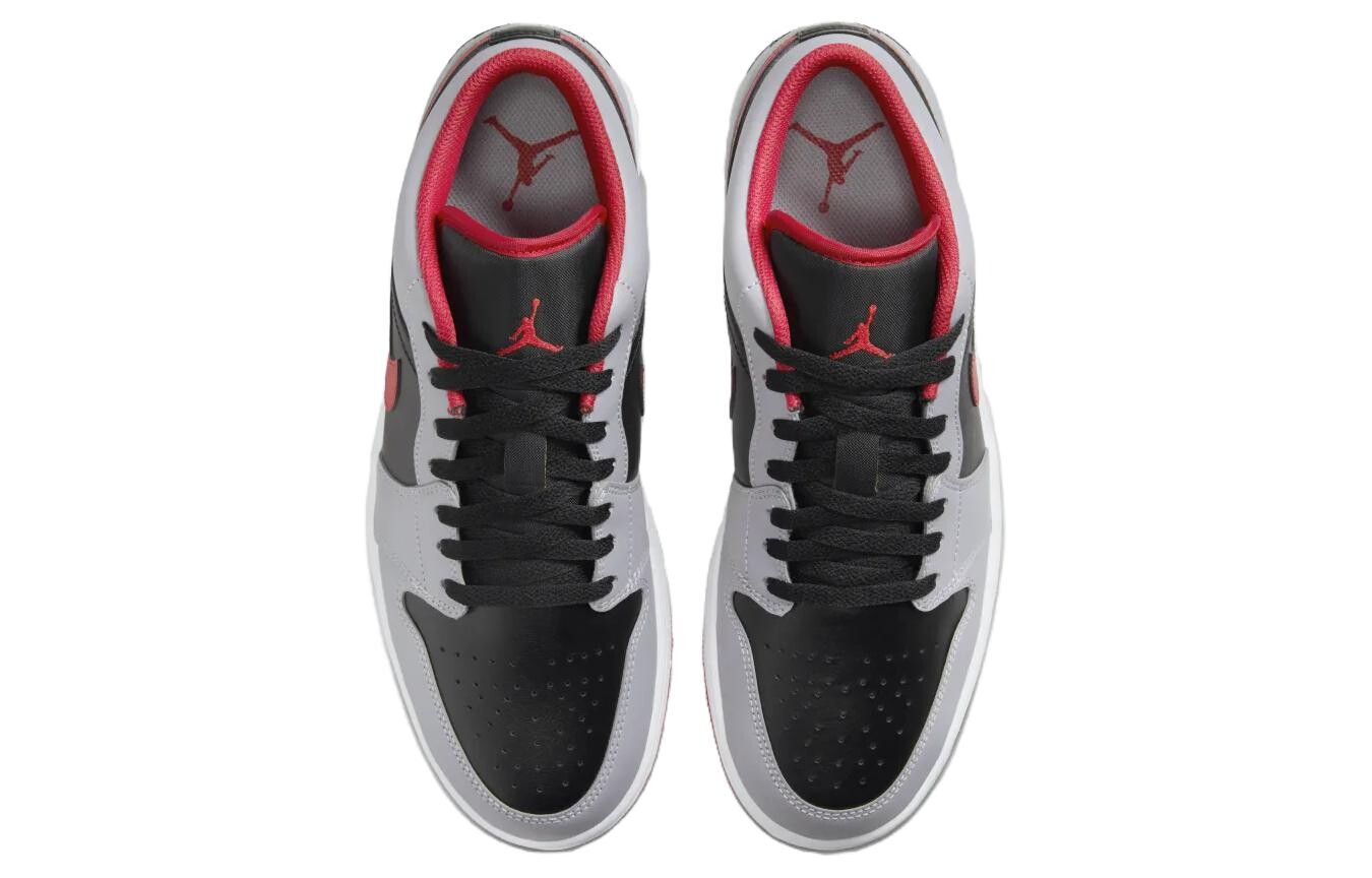 Jordan Air Jordan 1 Vintage Баскетбольные кроссовки мужские, Светло-дымчатый серый/Темный обсидиан/Белый/Ярко-малиновый — фото 4