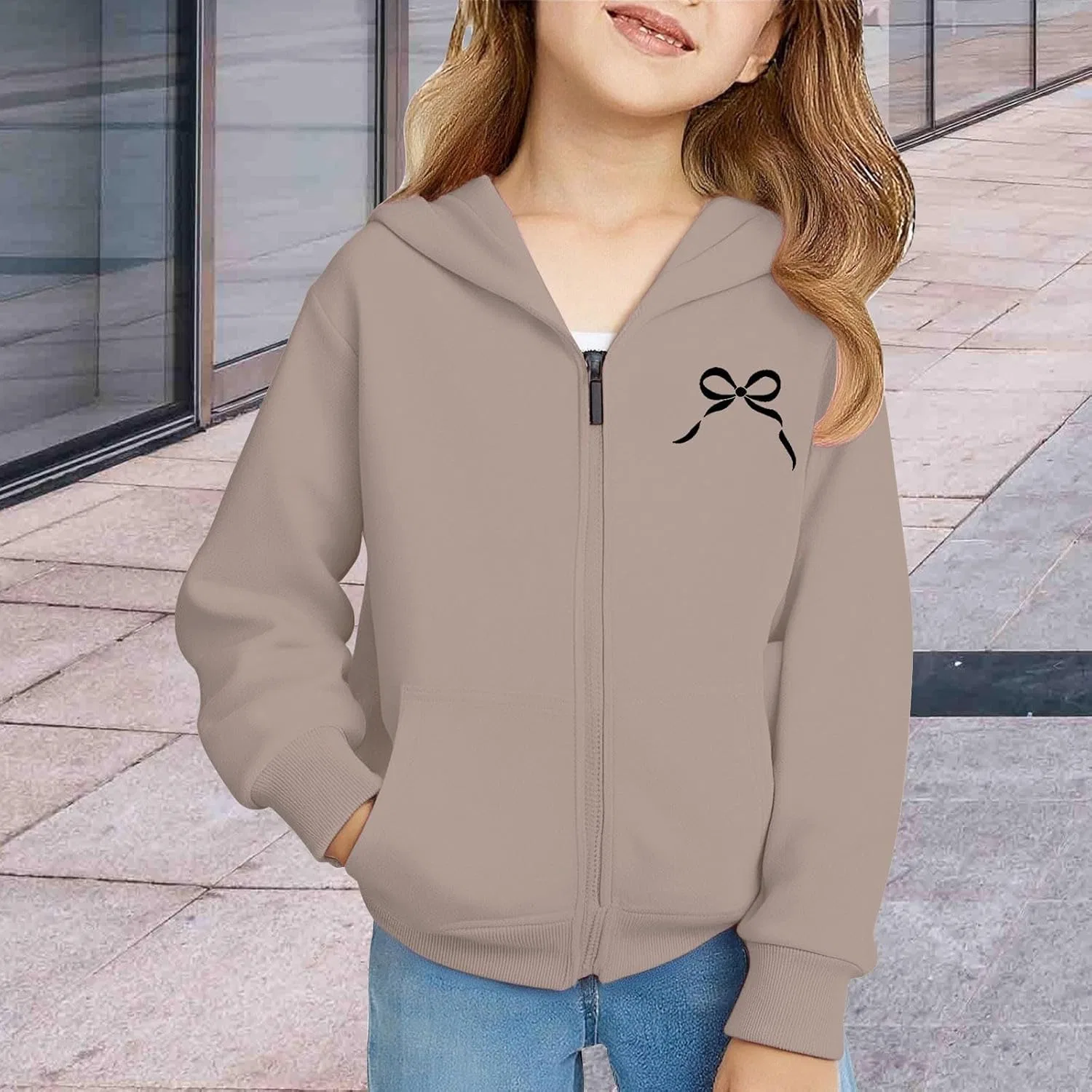 Спортивный костюм для девочек 2 предмета, Khaki — фото 4