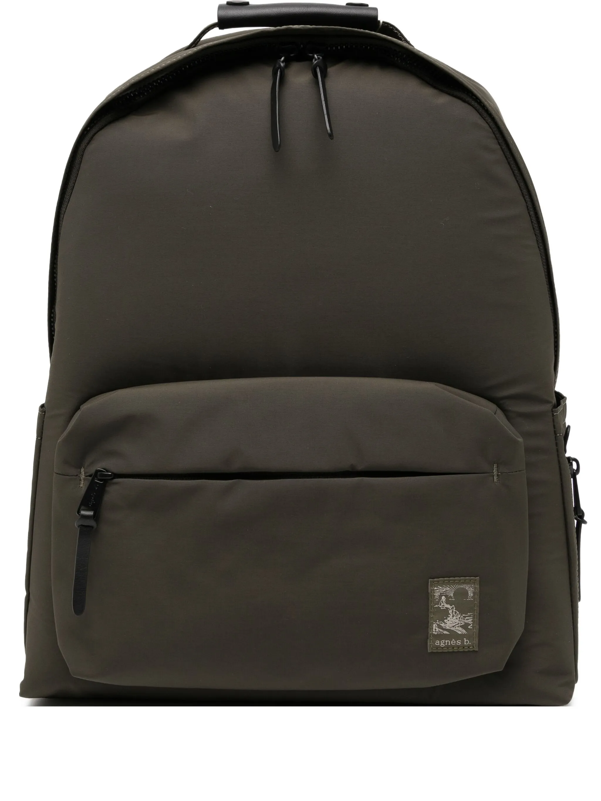 

Рюкзак с нашивкой-логотипом Agnès B., зеленый