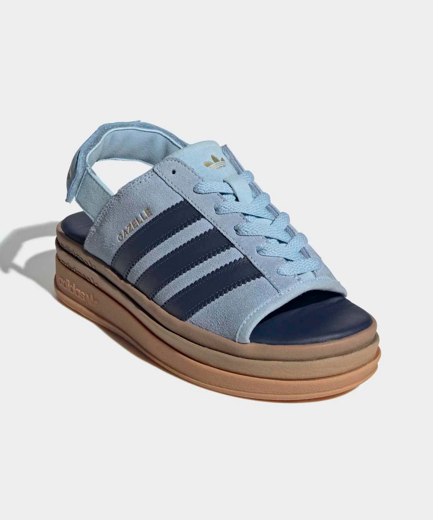 Унисекс сандалии Gazelle Bold adidas с платформой тёмно-синие — фото 4